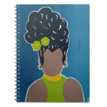 libreta de señora afroamericana