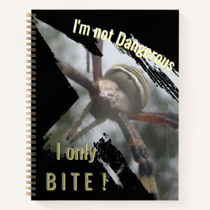 Libreta de texto personalizado divertida de cerca