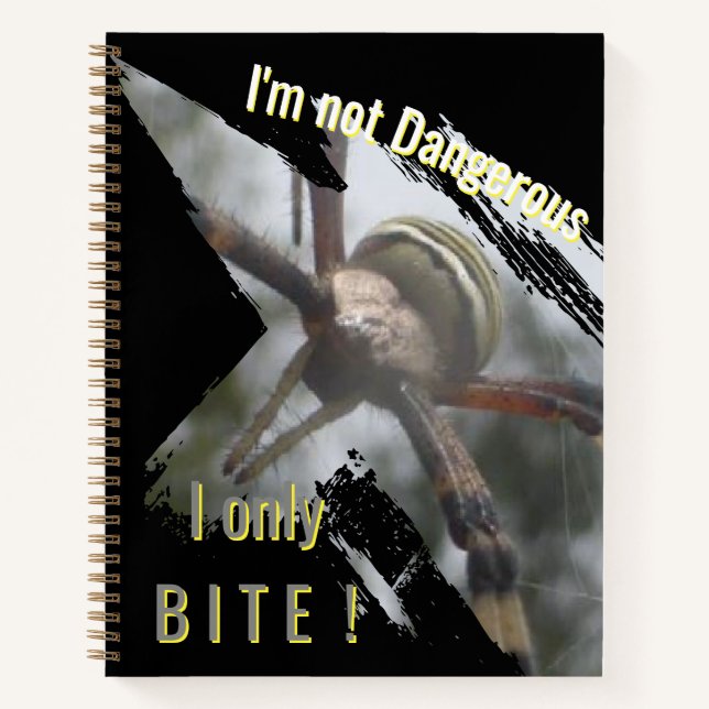 Libreta de texto personalizado divertida de cerca  (Anverso)