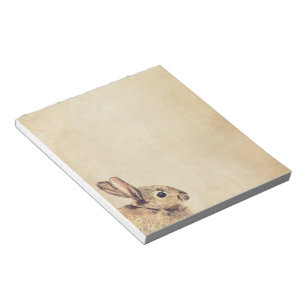Libreta del bosquejo del conejo del vintage