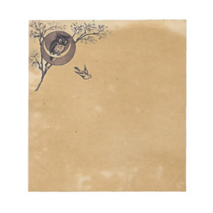 Libreta del búho del vintage