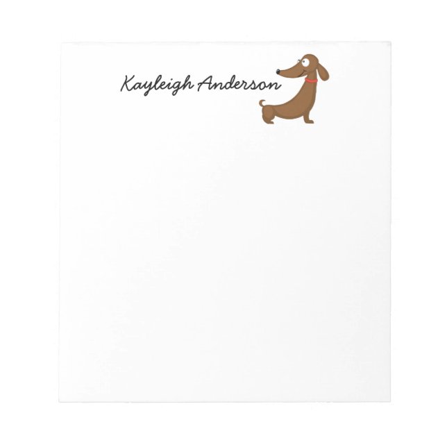 Libreta divertida de Dachshund 5.5" x 6" - 40 pági (Frente)