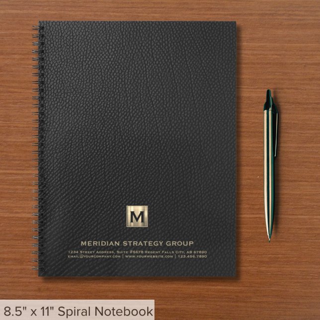 Libreta elegante de monograma dorado (Subido por el creador)