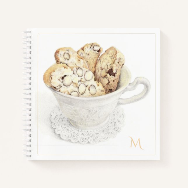 LIBRETA ESPIRAL BISCOTTI 8.5" x 8.5" + Inicial (Anverso)