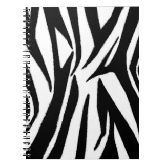 Libreta espiral del estampado de zebra