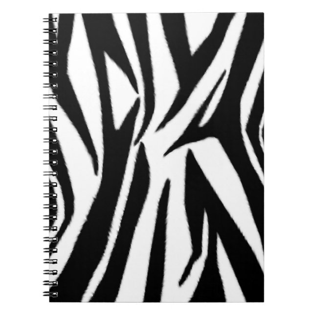 Libreta espiral del estampado de zebra (Frente)