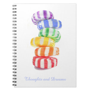 LIBRETA ESPIRAL RAINBOW CANDY 6.5x8.75 + Texto