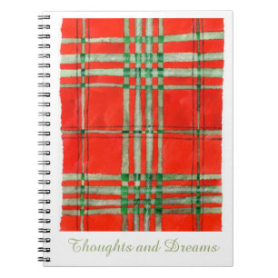 LIBRETA ESPIRAL TARTÁN ROJO SCOTT 6.5x8.75