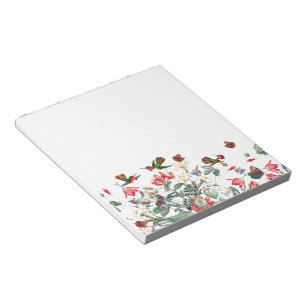 Libreta floral del jardín de la mariposa del