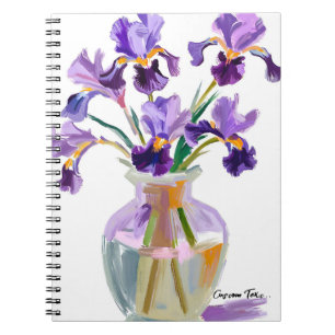 Libreta Flores de Iris Morado en un Jarrón PERSONA