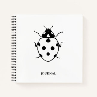 Libreta Ladybug Negro + Blanco 8,5" X 8,5"