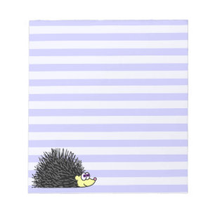 Libreta linda del erizo - raya azul