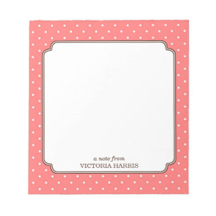 Libreta linda femenina personalizada lunar rosado