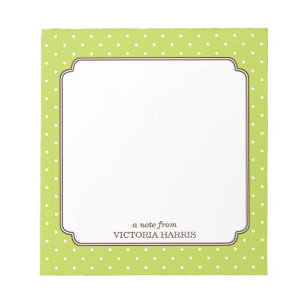 Libreta linda femenina personalizada lunar verde