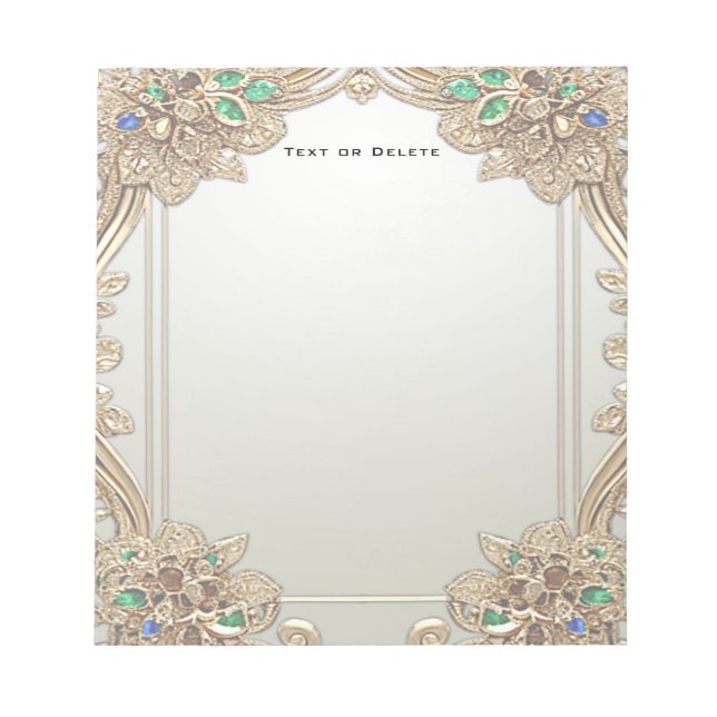 Libreta ornamentada de oro elegante (Frente)