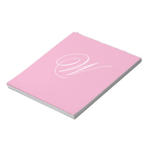 Libreta personalizada con monograma ligero rosa