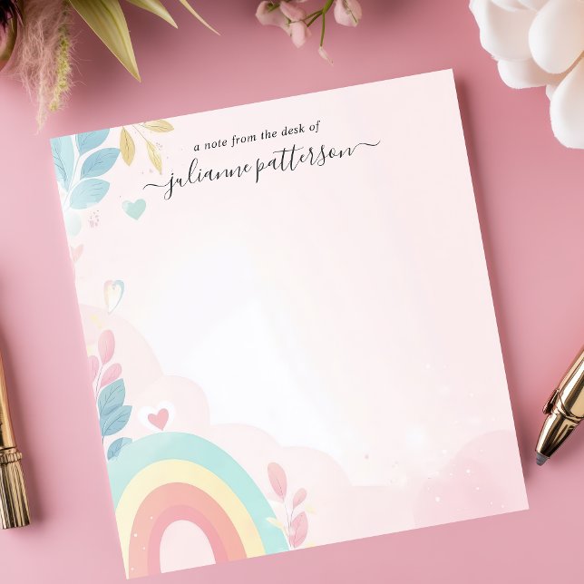 Libreta Personalizada Corazones Arcoíris Pastel (Subido por el creador)