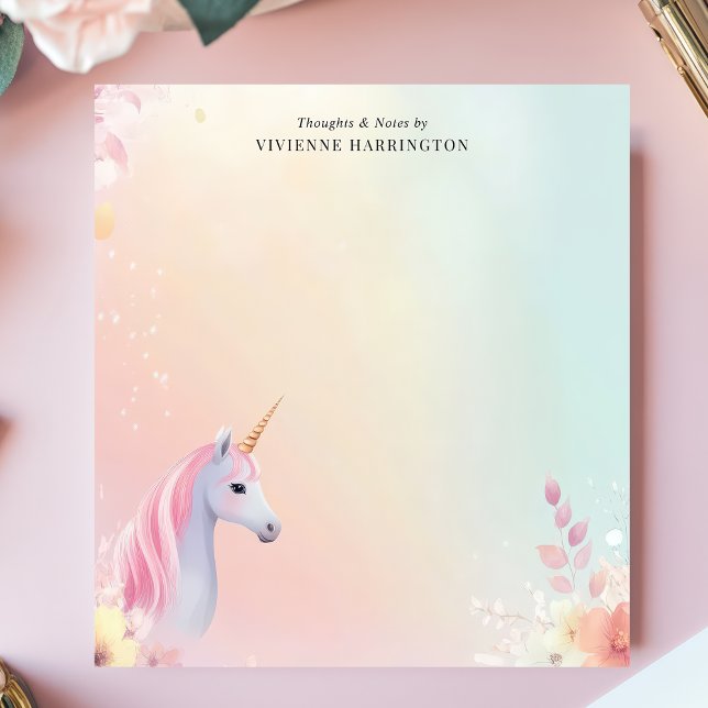Libreta personalizada de acuarela de unicornio pas (Subido por el creador)