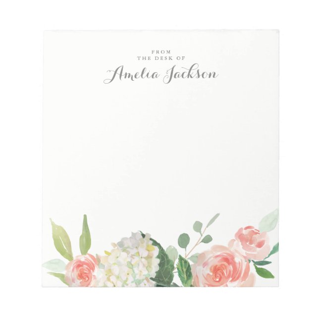 Libreta Personalizada de Floral Rosa Papelería (Frente)