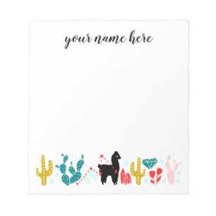 Libreta personalizada de la alpaca
