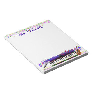 Libreta personalizada de la clase de música de lo