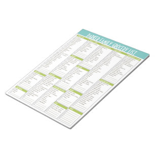 Libreta personalizada de la lista del ultramarinos