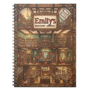 Libreta personalizada de librería acogedora de var