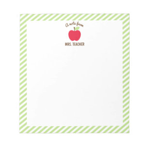 Libreta personalizada del profesor de Apple, verde