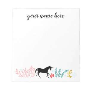 Libreta personalizada del unicornio