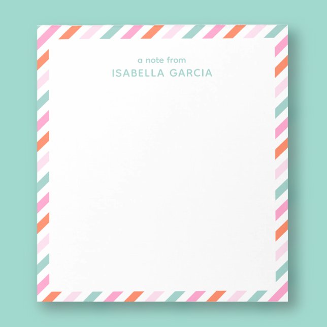 Libreta Personalizada Divertida y Colorida (Personalize this cool notepad with a name and make a unique gift for a teacher or girl.)