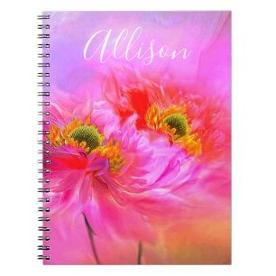 libreta personalizada fantasía floral