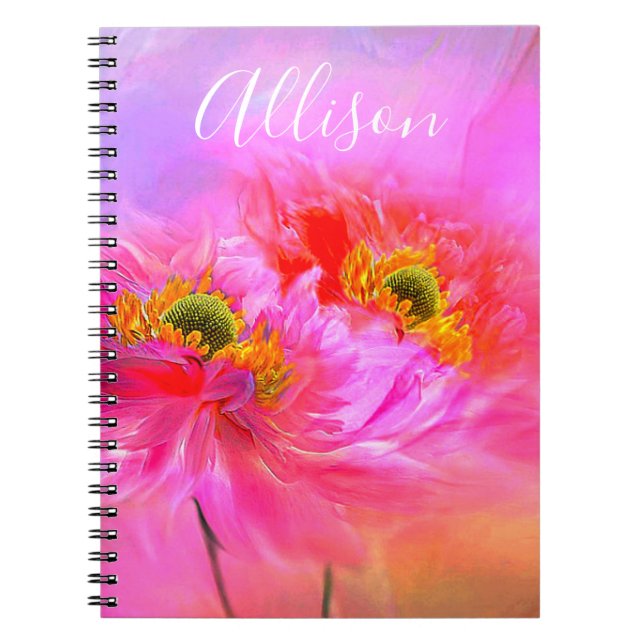 libreta personalizada fantasía floral (Frente)