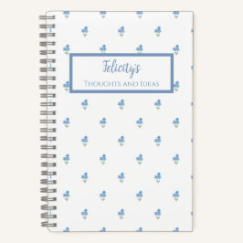 Libreta Personalizada Flor de Nomeolvides