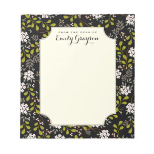 Libreta personalizada floral del arbolado natural