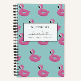 Libreta personalizada flotador de piscina Flamingo