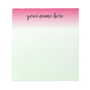 Libreta personalizada Ombre rosada
