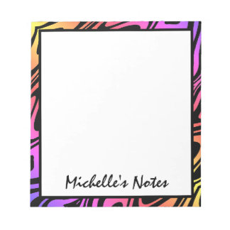 Libreta personalizada psicodélica multicolor