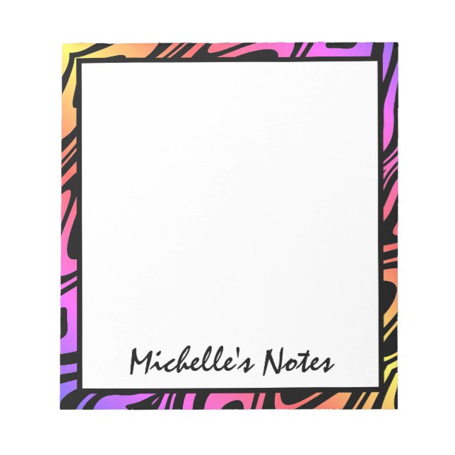 Libreta personalizada psicodélica multicolor (Frente)