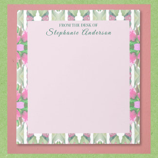 Libreta personalizada rosa claro y salvia