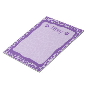Libreta púrpura del animal del guepardo del