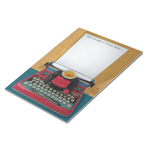 Libreta retra de la máquina de escribir 50s con e