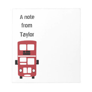 Libreta roja del personalizado del autobús del