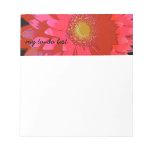 Libreta rosada de la margarita del Gerbera
