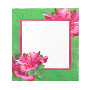 Libreta rosada de los leus del hibisco