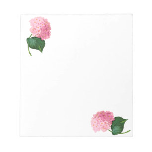 Libreta rosada personalizada del Hydrangea