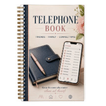 Libreta telefónica para damas rosa y azul