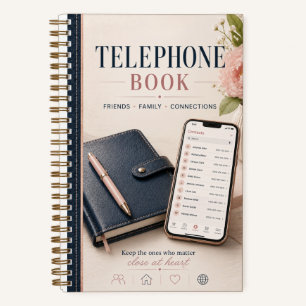 Libreta telefónica para damas rosa y azul