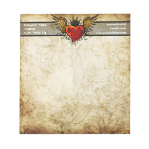 Libreta urbana del corazón del tatuaje de Vinged