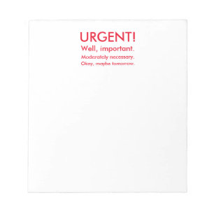 Libreta urgente del lío, libreta divertida en roj
