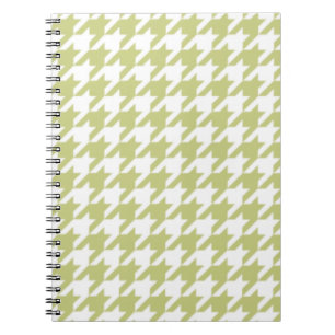 Libreta verde de Houndstooth del tilo